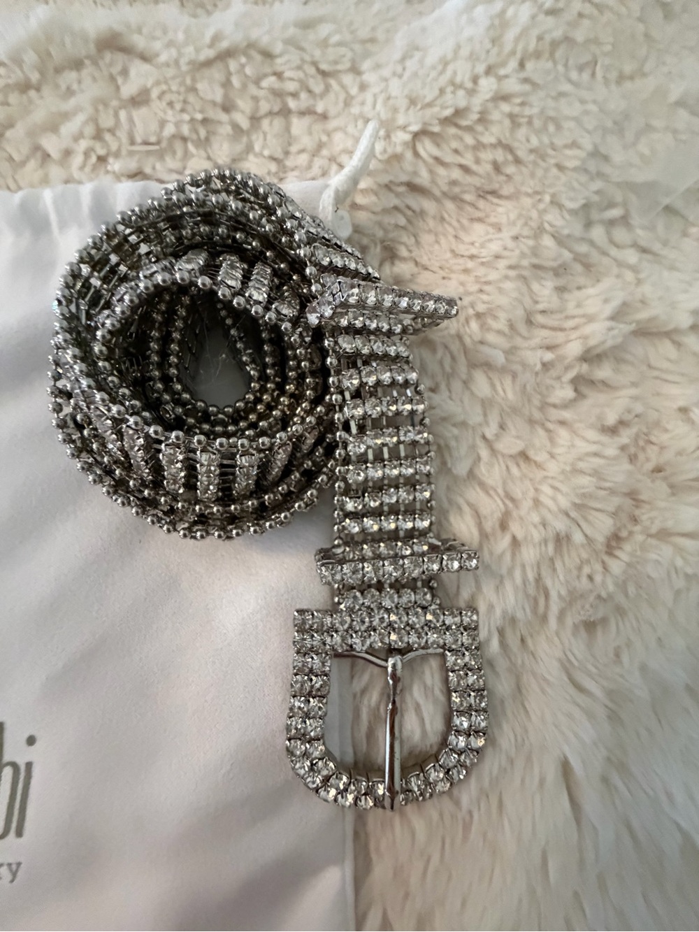 NWOT CAbi | The Sparkle Belt | Silver Crystal Rhinestone Belt